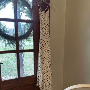 Elegant Polka Dot Maxi Dress